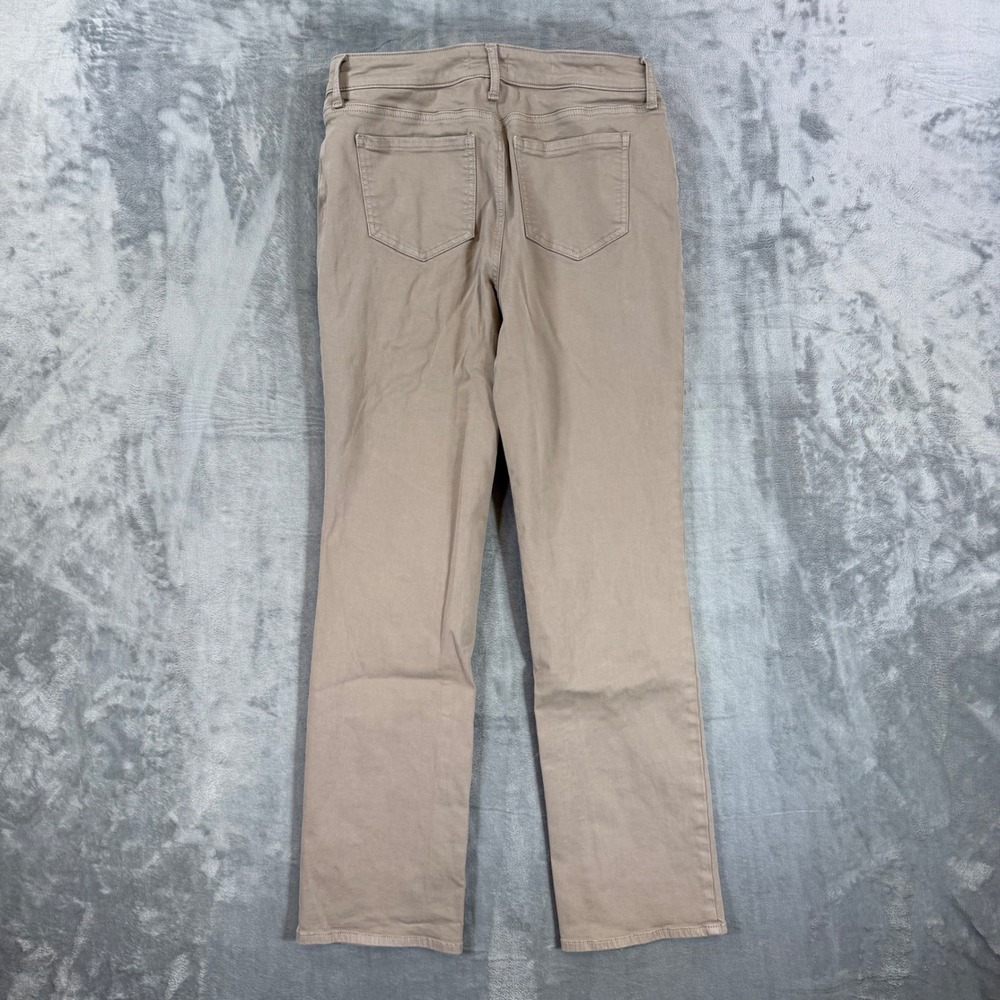 NYDJ Marilyn Straight Leg Pants Tan Khaki Lift Tuck Technology Womens 10 - Picture 2 of 7